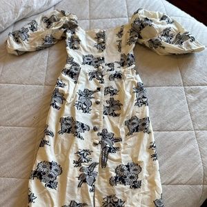 Sea Josephine Floral Print Off the Shoulder Dress in Floral